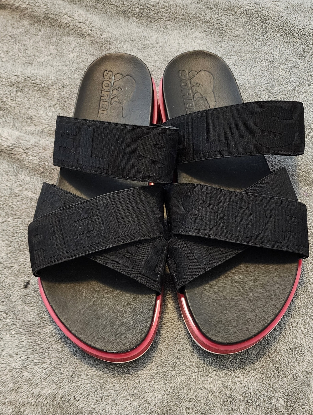 Sorel Black Sandals – Size 9 Women’s – Like New – Comfortable Slip‑On